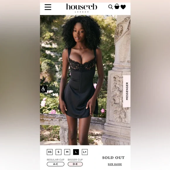 House of CB Adriana Dress - Black, Size Large, Bigger Cup (D-E), NEW WITH TAGS - Picture 1 of 6